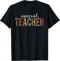 Special Teacher Life Leopard Educator Appreciation Apparel Comfort Fit Everyday Wear