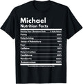Michael Gift Nutrition Facts Funny Personalized Name Michael Apparel | Everyday Casual Wear