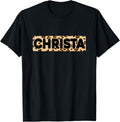 Funny Christa Leopard Print Personalized Name Christa Apparel Viral TikTok Find Gift Ready