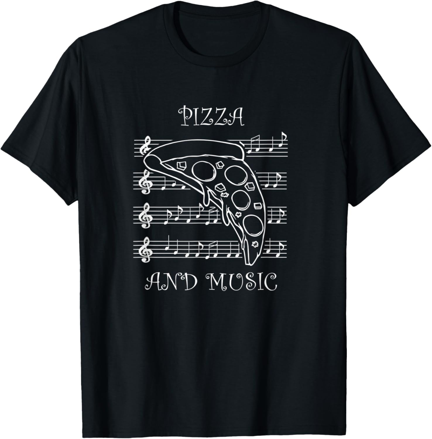 Pizza and Music Musician Hobby Pizza Maker Apparel | High Search Volume | Aesthetic Fit