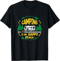 Camping is My Happy Place funny RV camping Apparel | Google Shopping Optimized | Daily Wear Essential