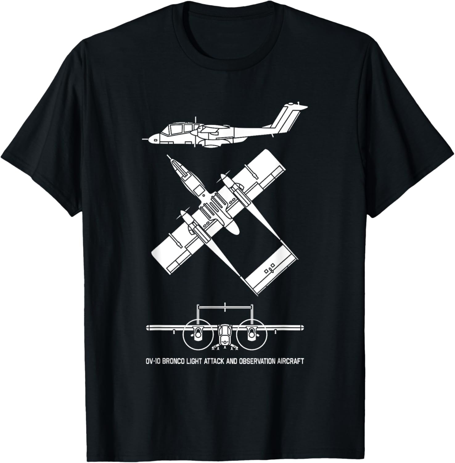 OV-10 Bronco American Plane Cutout Silhouette Apparel | High Search Volume | Perfect Gift Idea