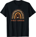 Boho Rainbow First Grade Shirt 1st Grade Cheetah Print T Shirt Trending US Fan Favorite