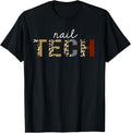Nail Tech Leopard Print Funny Appreciation Apparel Streetwear Style Fan Favorite