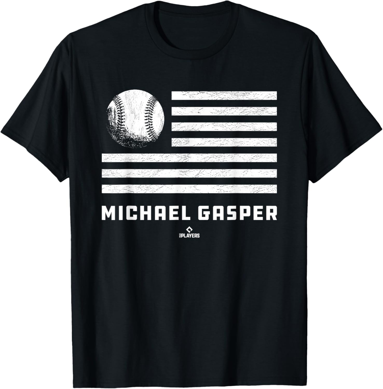 Flag Stripes Michael Gasper Prospect Baseball Fan Gear Apparel | Everyday Casual Wear