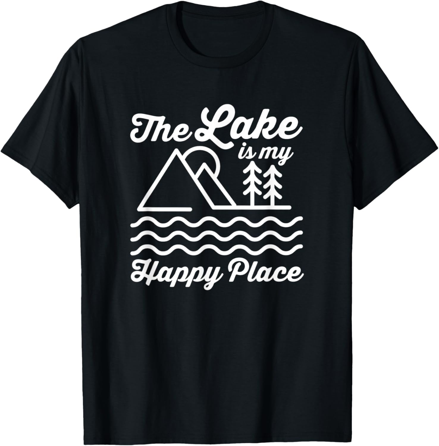 The Lake Is My Happy Place Funny Outdoor Lover Apparel | US Viral Pick | Customer Favorite