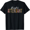 Flight Attendant Leopard Print Funny Appreciation Apparel Viral TikTok Find Everyday Wear