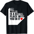 Suicide Prevention Shirt - Better Place With You In It Tee T-Shirt | Google Shopping Optimized | Aesthetic Casual Look