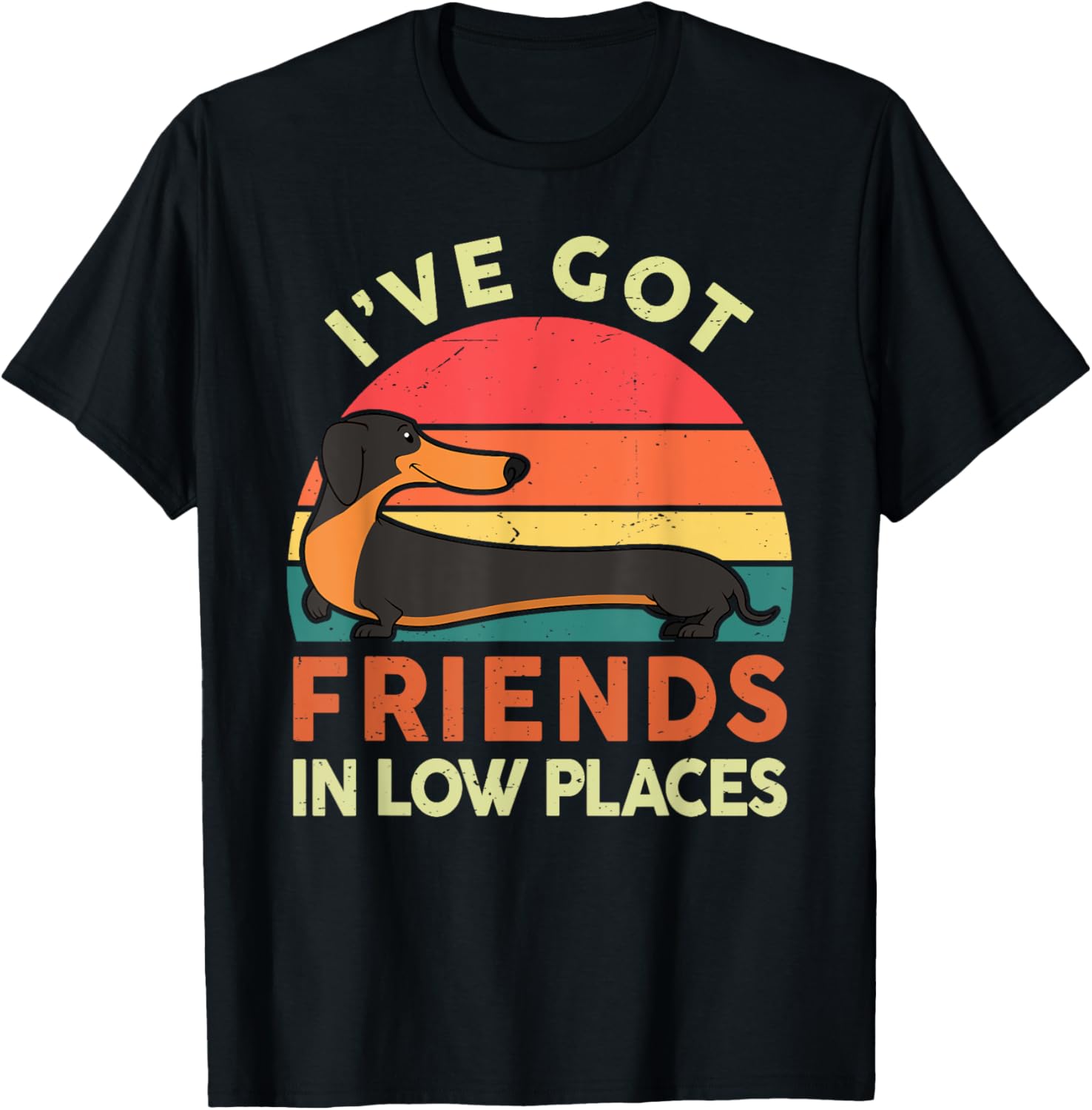Dachshund-Shirt I've Got Friends In Low Places Funny Sausage T-Shirt | US Viral Pick | Customer Favorite