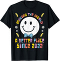Making The World A Better Place Since 2022 - Groovy Birthday Apparel | Trending 2025 | Aesthetic Casual Look