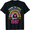 Making The World A Better Place Since 1987 37th Birthday Apparel | High Search Volume | Perfect Gift Choice