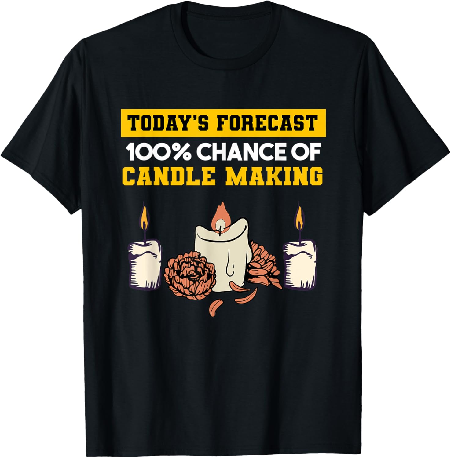 Today's Forecast 100 Chance Of Candle Making Candle Maker Apparel | US Viral Style | Perfect Gift Idea