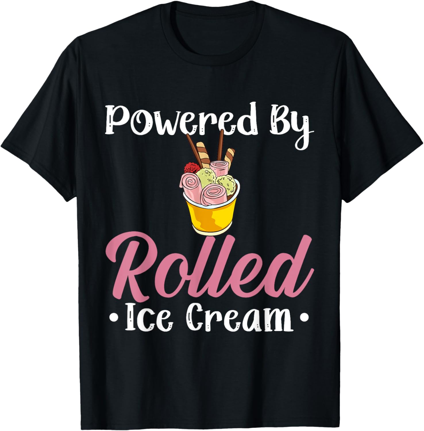 Rolled Ice Cream Dessert Recipes Machine Maker T-Shirt for Men Women Kids T-Shirt | Best Seller Pick | Aesthetic Fit