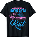 My Head Says Gym But My Heart Says Knit Knitting Yarn Ball Yarn Supply | Top Rated | Best Seller Choice