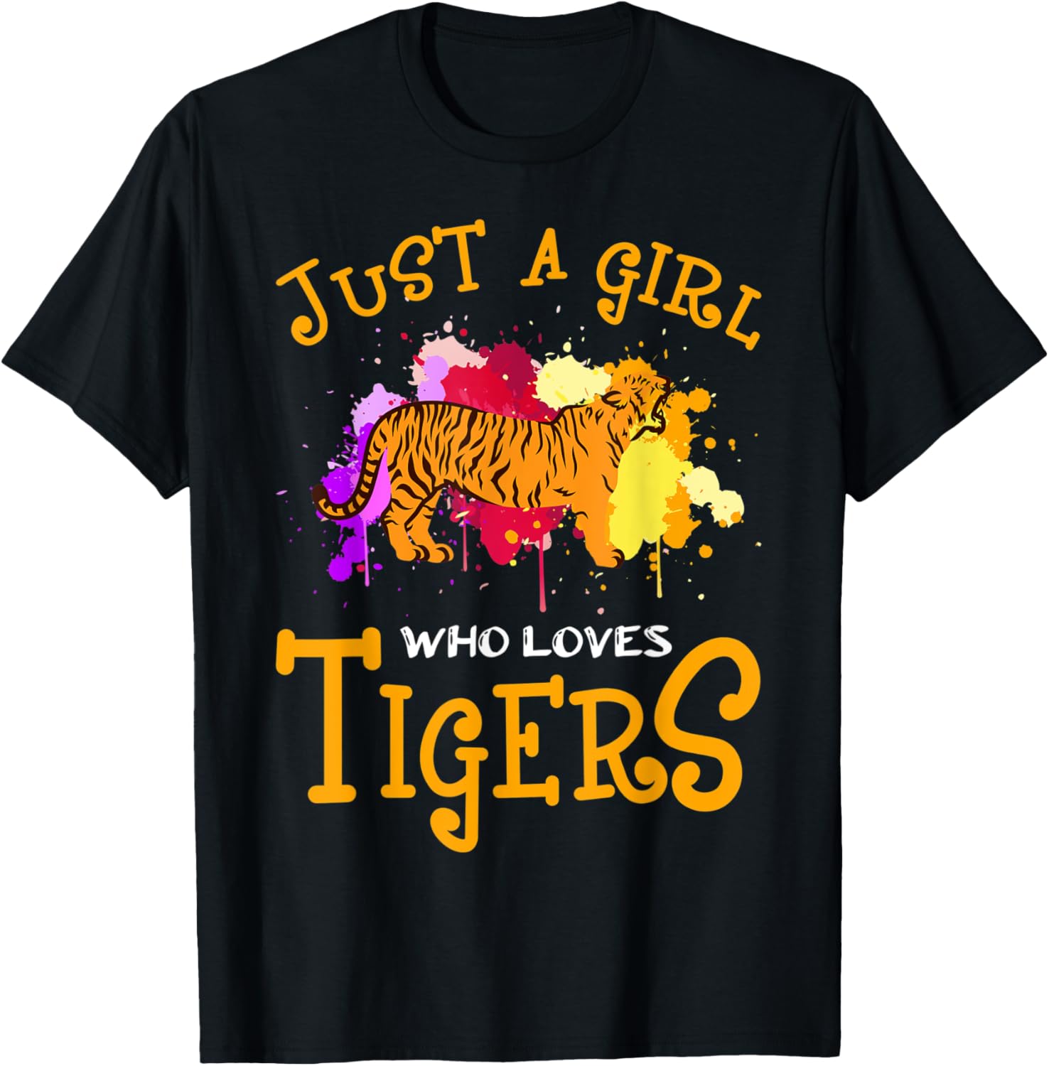 Just a Girl who Loves Tiger Lion Wild Life Cheetah Zoo Tiger Apparel Premium Print Best Seller Look