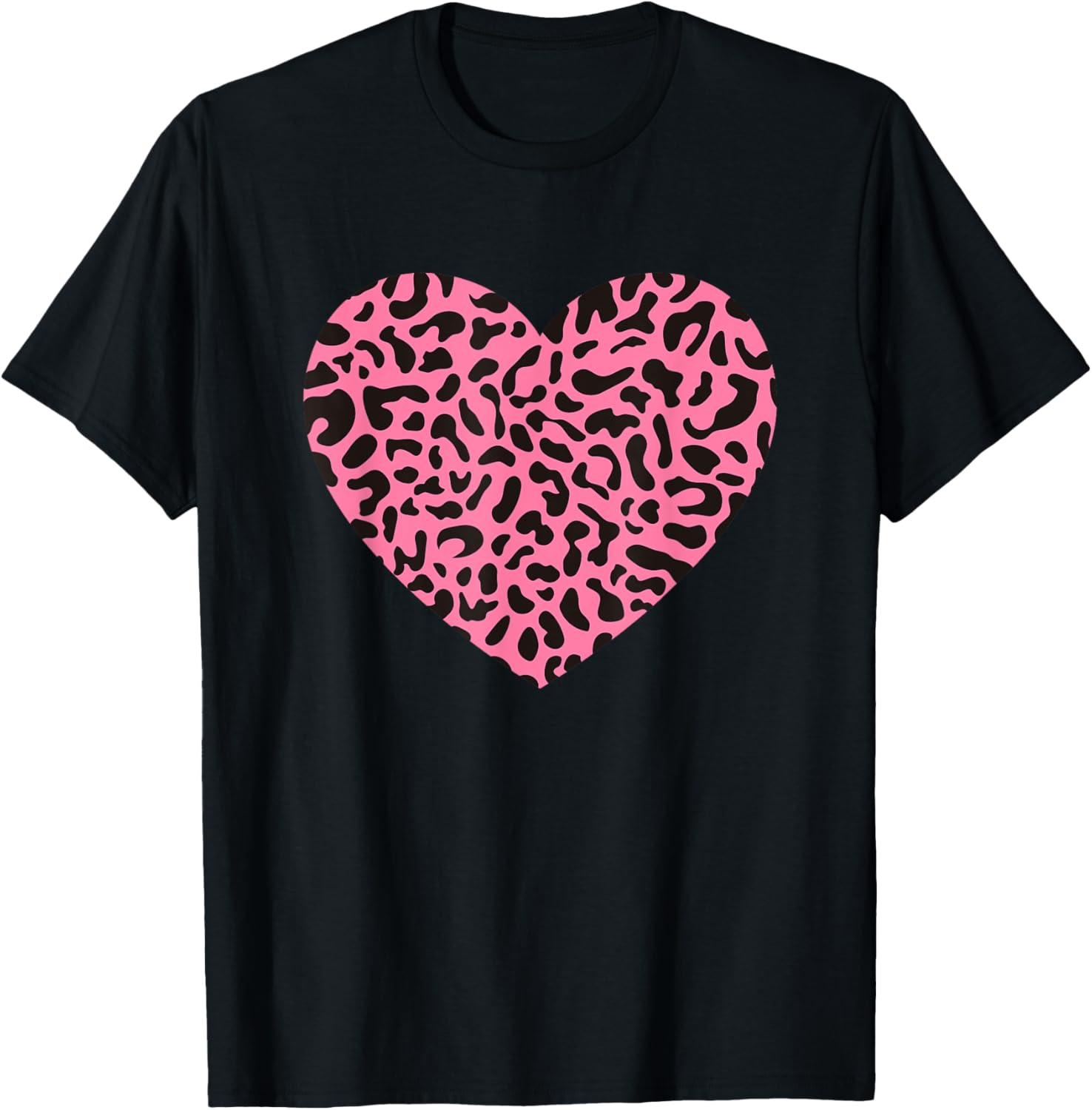 Pink Leopard Skin Cheetah Print Heart Gift Apparel Premium Print US Top Pick