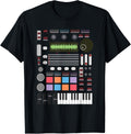 Cute Electronic Musician Lover Synthesizer Designs Unisex-Adults Kids T-Shirt Black Small Music Producer Artist Gift For...