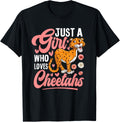 Funny Just A Girl Who Loves Cheetahs Leopard Print Cat Lover Apparel Trending US Hot Right Now