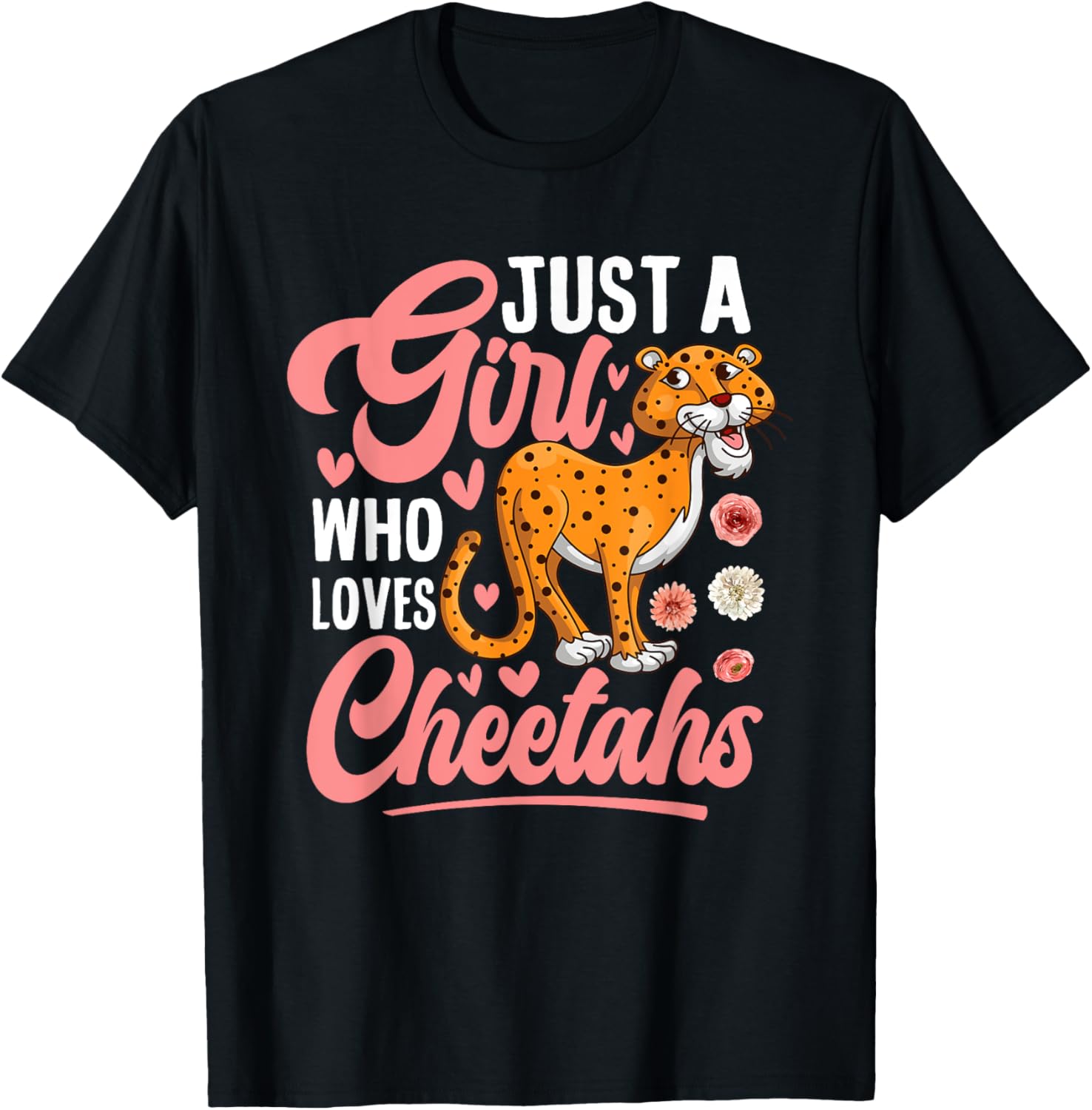 Funny Just A Girl Who Loves Cheetahs Leopard Print Cat Lover Apparel Trending US Hot Right Now