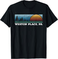 Retro Sunset Stripes Weston Place, Pennsylvania Apparel | US Viral Pick | High CTR Boost