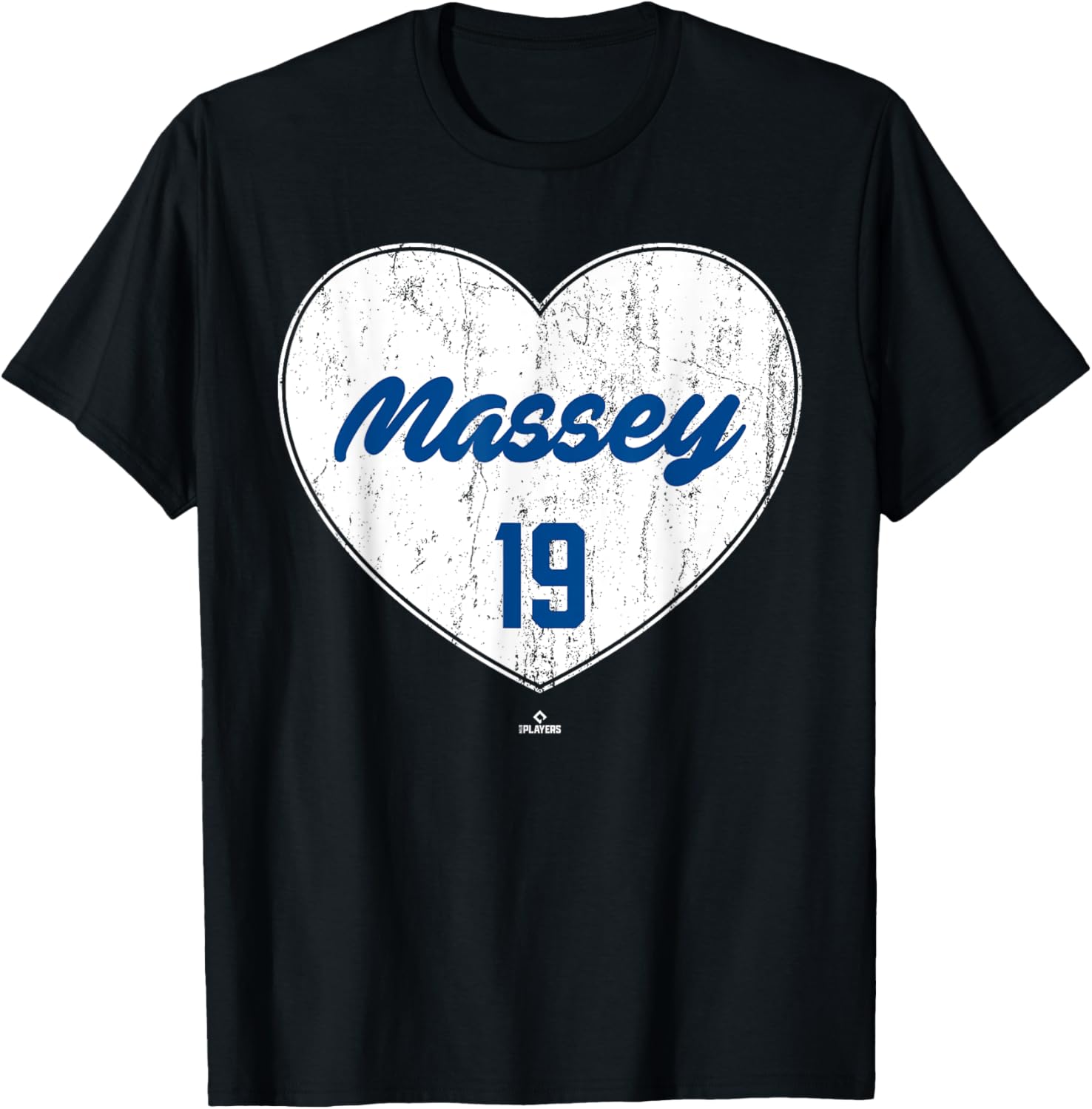 Distressed Heart Michael Massey Kansas City Baseball MLBPA Apparel | Perfect Gift Idea