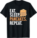 Eat Sleep Pancakes Repeat Recipes Griddlecake Pancake Maker Apparel | US Viral Style | Aesthetic Fit