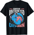 Easily Distracted By Cats And Yarn Knit Knitter Knitting Yarn Supply | Top Rated | High CTR Title