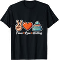 Peace Love Knitting Funny Yarn Lover Yarn Supply | Viral US Pick | Best Seller Choice
