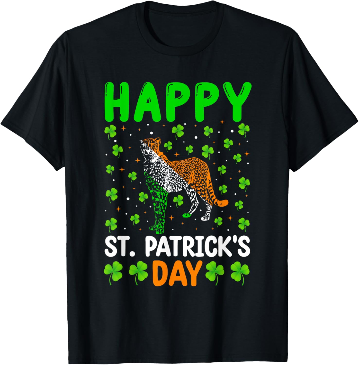 Cheetah Lovers Shamrock Lucky Irish St Patrick s Day Apparel Trending US Gift Ready