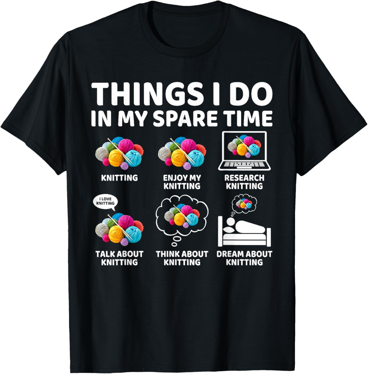 Things I Do in My Spare Time Funny Knitting Yarn Lover Yarn Supply | High Search Volume | Best Seller Choice
