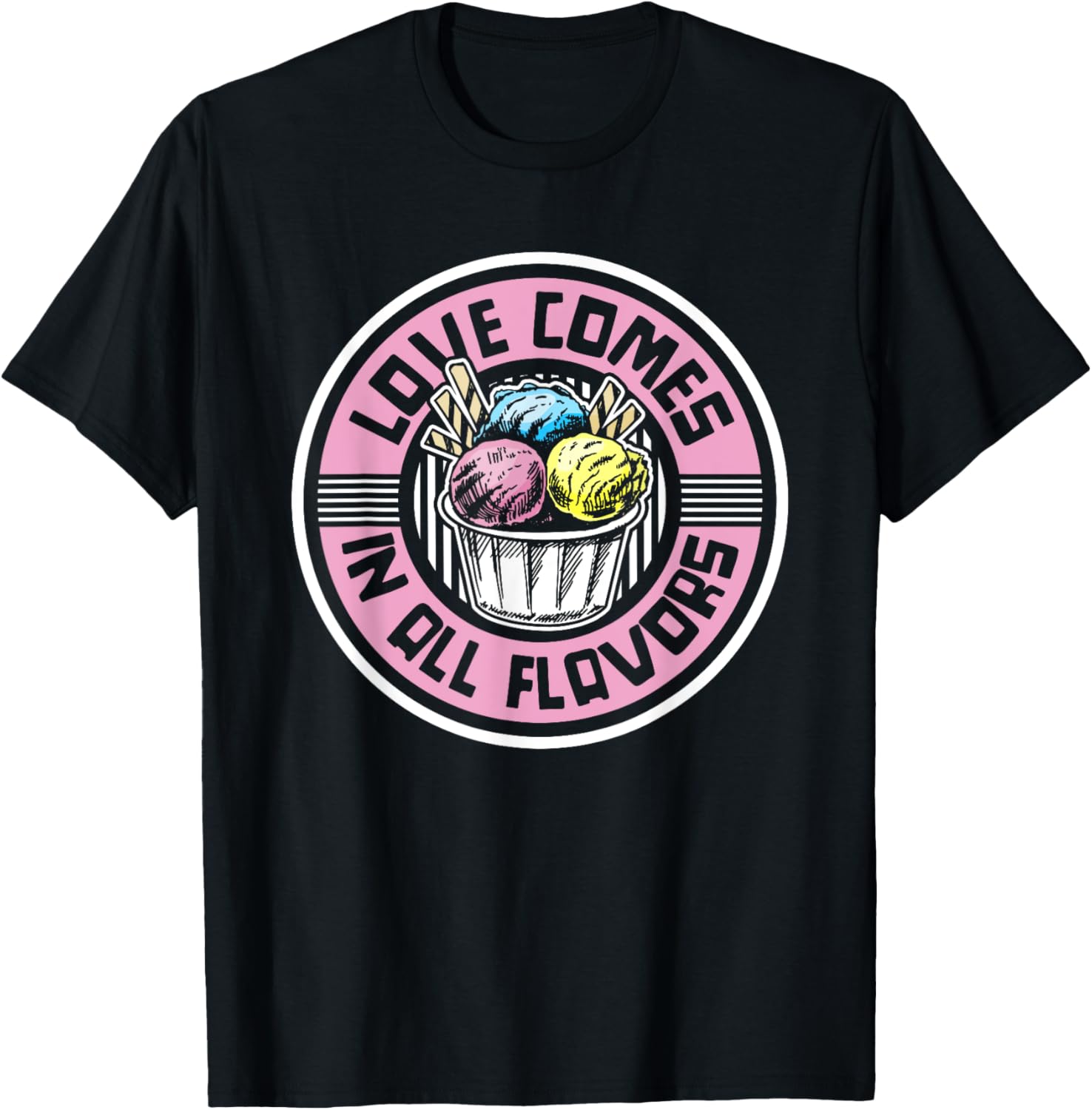 Love Comes In All Flavors Gelato Maker Lover Ice Cream Men Women Kids Apparel | Best Seller Pick | Aesthetic Fit