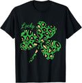 Lucky Shamrock Cheetah pattern Patricks Day Apparel Streetwear Style Gift Ready