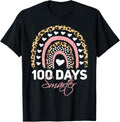 100 Days Smarter Teacher Tee Rainbow Cheetah Print Women Men T Shirt Premium Print US Top Pick