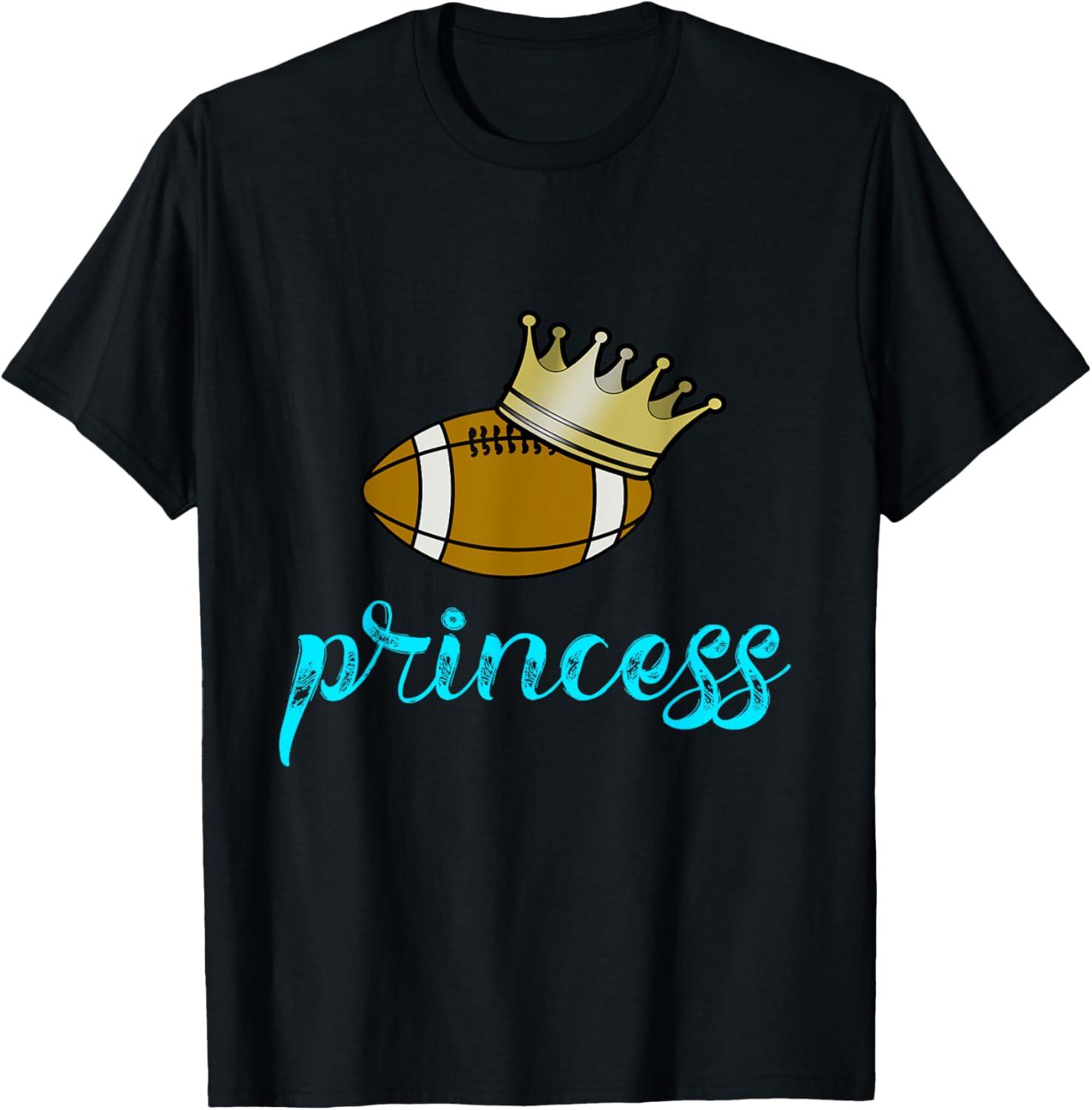 Fantasy Football Princess Blue Text First Place Crown Shirt T-Shirt | Top Conversion Title | Daily Wear Essential