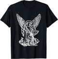 Archangel Michael T-Shirt Saint Michael Angel Graphic Tee T-Shirt | Everyday Casual Wear