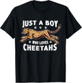 Just A Boy Who Loves Cheetahs Animal Print Boys Apparel Premium Print Everyday Wear