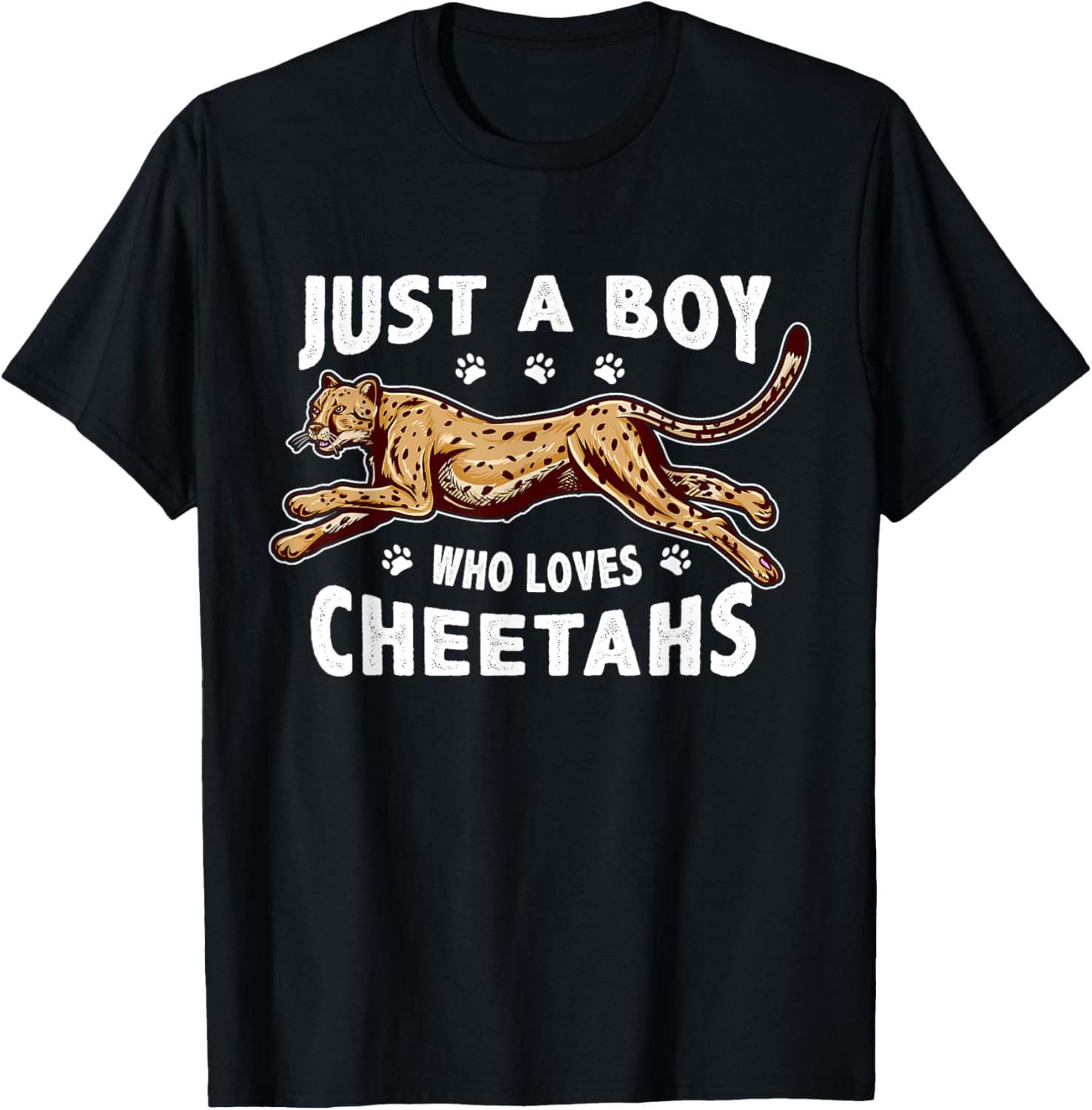 Just A Boy Who Loves Cheetahs Animal Print Boys Apparel Premium Print Everyday Wear