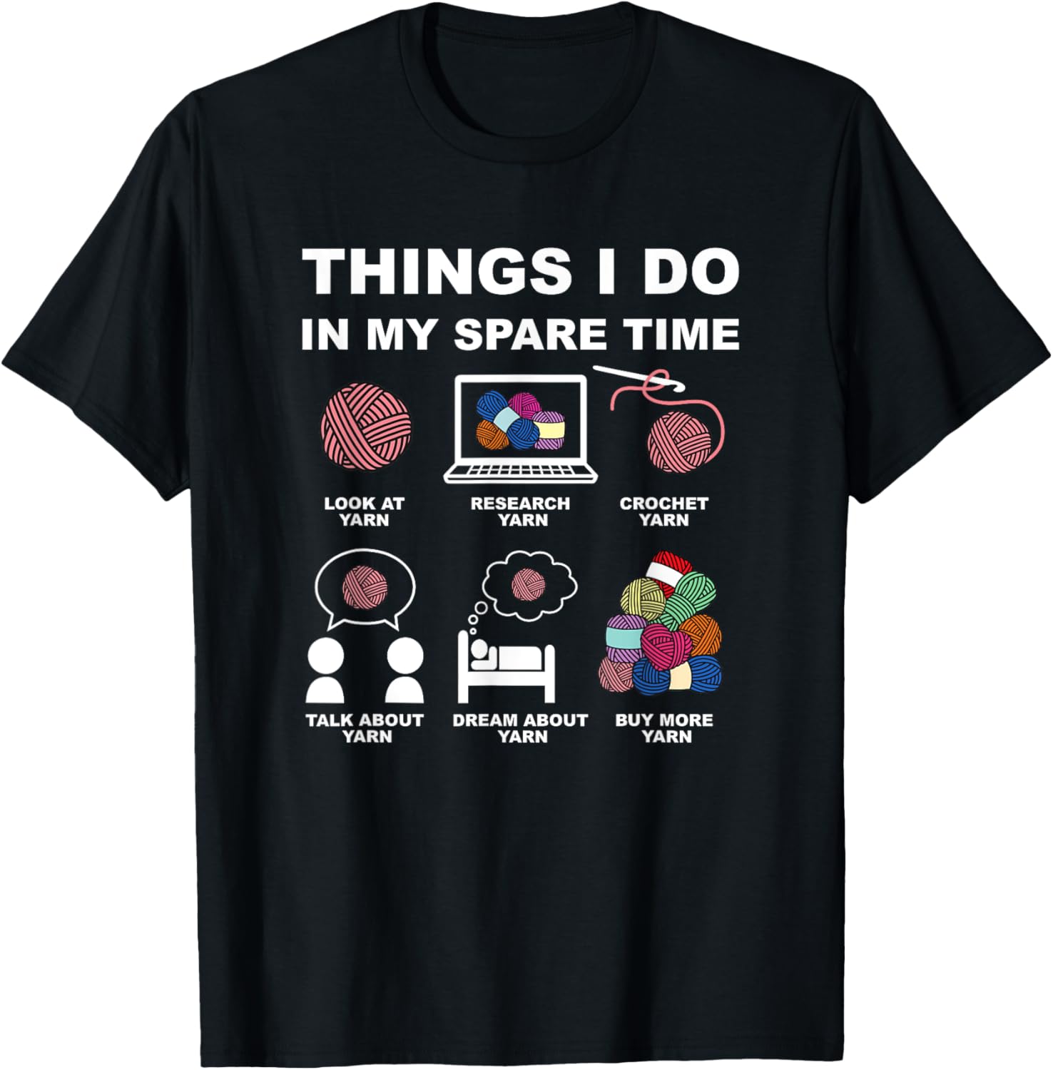 Yarn Things I Do In My Spare Time Crochet Yarn Yarn Supply | Viral US Pick | Customer Favorite