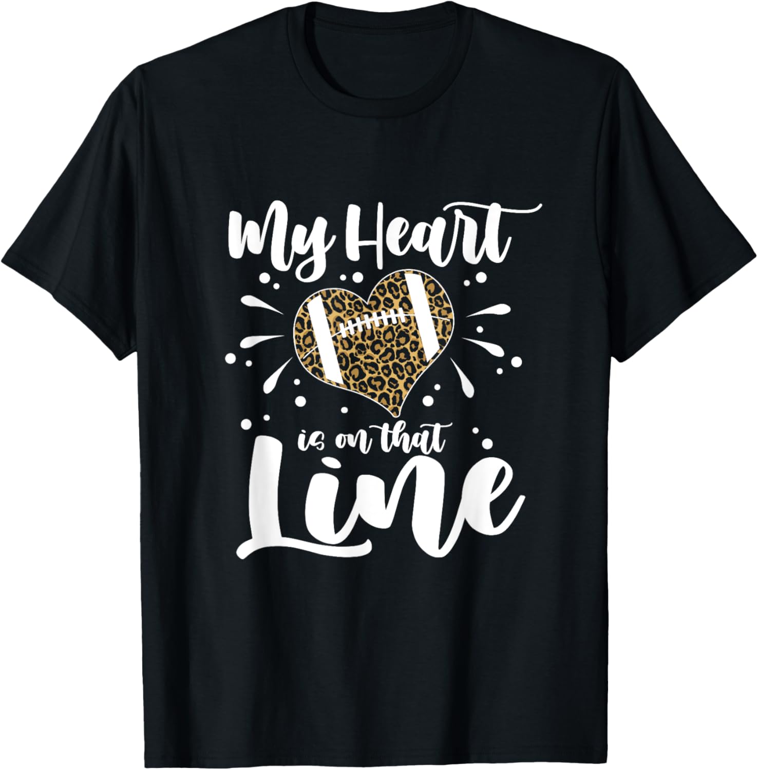 Football Lineman Mom Leopard Cheetah Print Football Player Apparel High Search Demand Fan Favorite