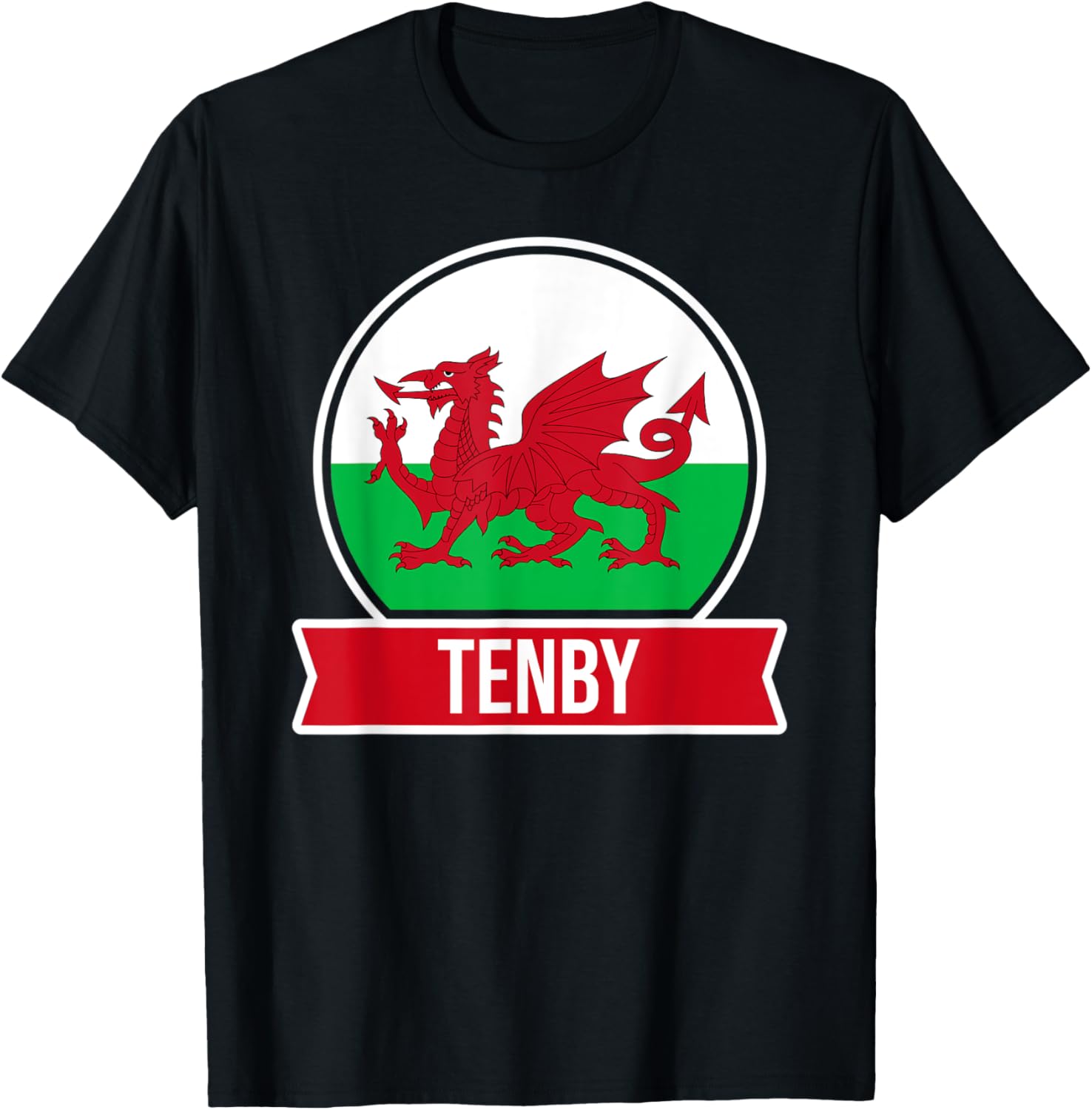 Tenby - Cymru - Wales - Welsh place name flag design Apparel | Premium Quality | Top Rated Comfort