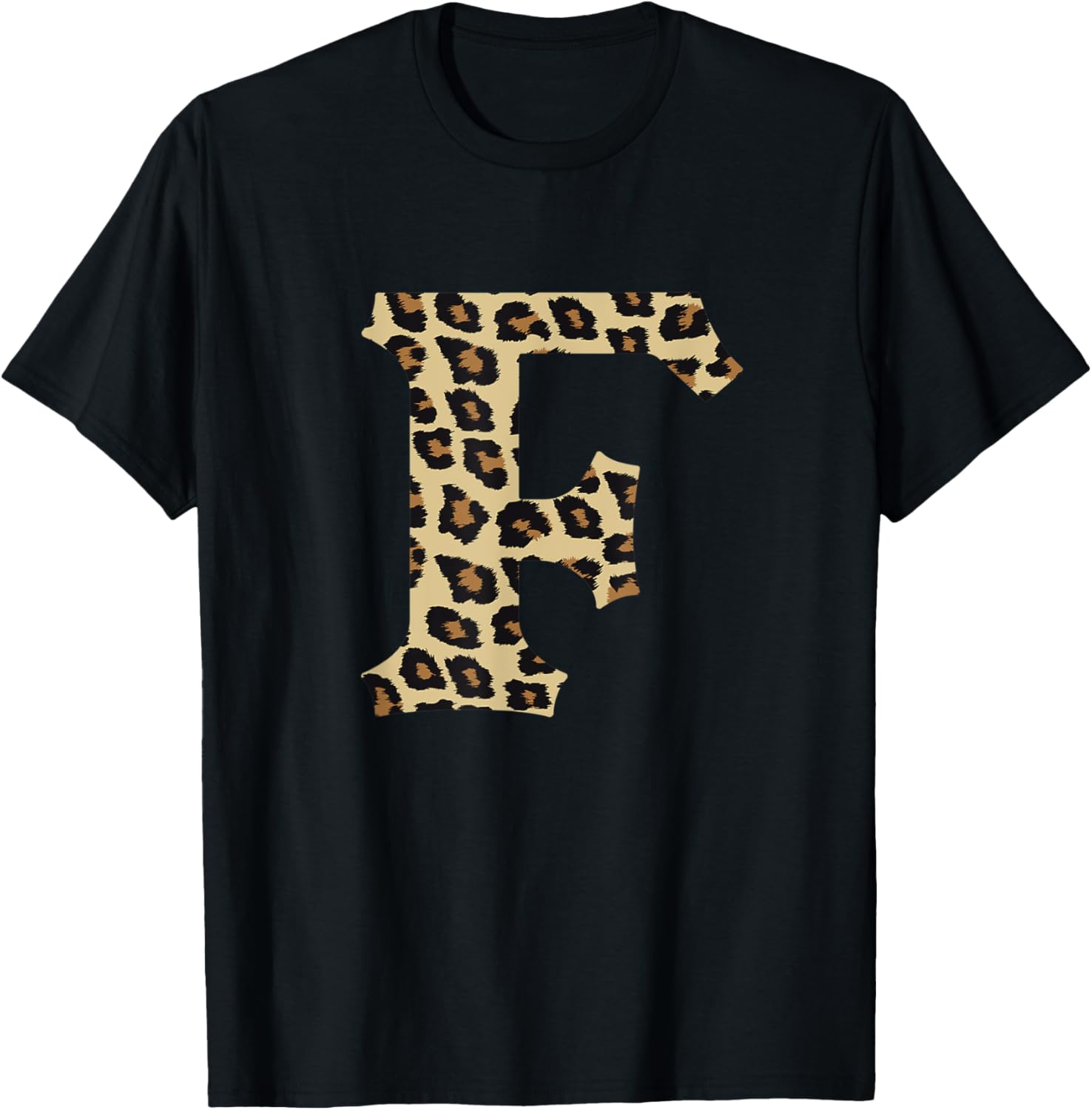 Leopard Cheetah Print Letter F Initial Rustic Monogram Gift Apparel High Search Demand Hot Right Now