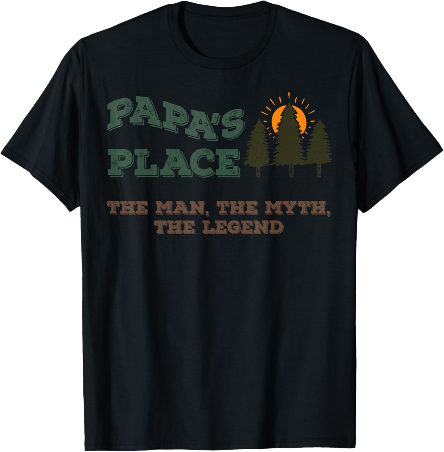Papa's Place The Man The Myth And The Legend Father Gift Apparel | Top Conversion Title | Daily Wear Essential
