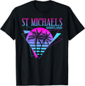 Beach Vaporwave Vacation Souvenir St Michaels T-Shirt for Men Women Kids T-Shirt | Viral Streetwear Style