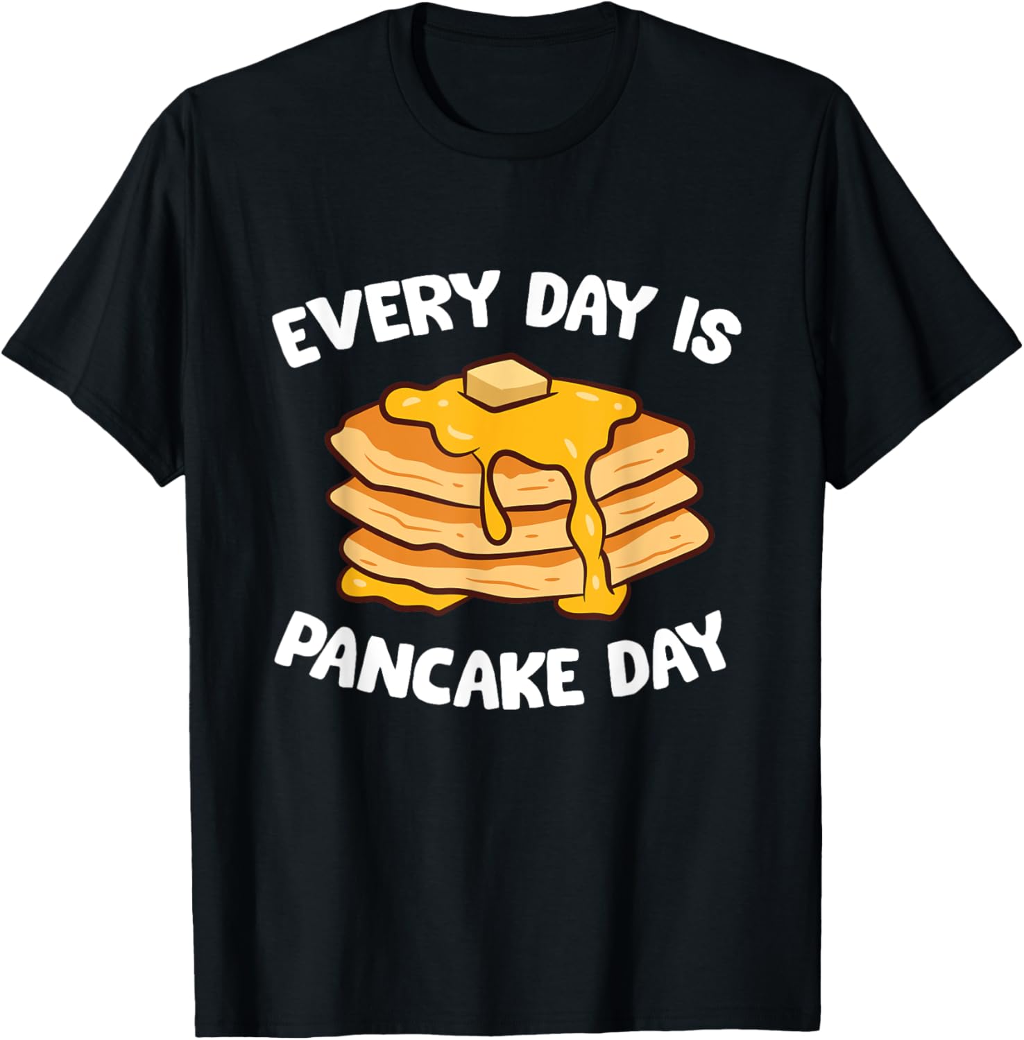 Funny Pancake Gifts Pancake T-Shirt - Unisex Adults, Black, Short Sleeve, Small, Classic Fit, Cotton 65 Polyester 35 T-S...