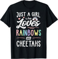 Just A Girl Who Loves Rainbows And Cheetahs Rainbow Gift Apparel Viral TikTok Find Best Seller Look