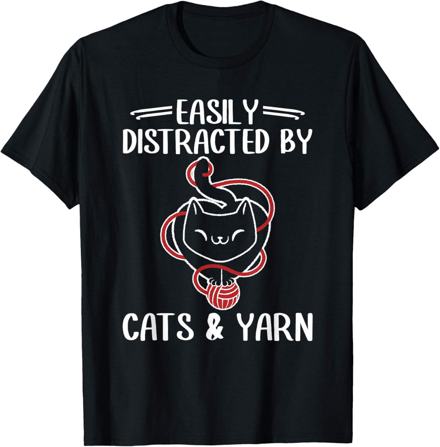 Easily Distracted By Cats & Yarn Knitting Yarn Crocheting Yarn Supply | Premium Quality | Perfect for Crafters