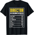 Director Nutrition Facts Executive Producers Film Director Apparel | Premium Quality | Perfect Gift Idea