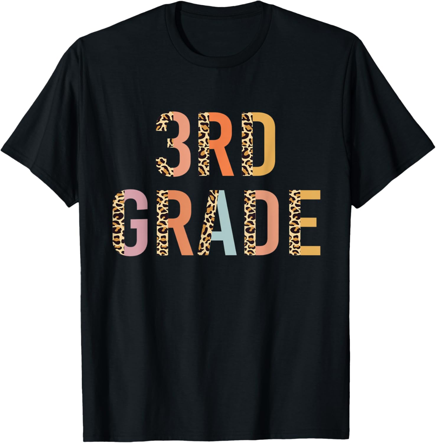 Leopard 3rd Grade Teacher Cute Third Grade Back to School Men Women Kids Apparel Premium Print Gift Ready