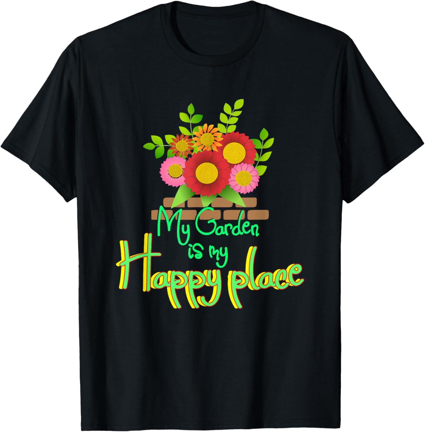 Cute My Garden Is My Happy Place Gardening Lover Apparel | US Viral Pick | Customer Favorite