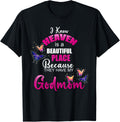Heaven is Beautiful Place My GODMOM Angel Memorial Family Apparel | Top Conversion Title | Perfect Gift Choice